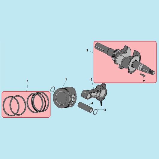 Поршень и коленвал Champion BC9714